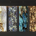 Vertical Textured Wall Art Panels With Various Colors And Glossy Finish