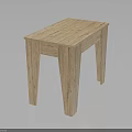 Light Wooden Table With Rectangular Top For Modern Living Room Furniture