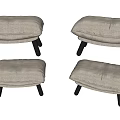 Modern Fabric Ottoman Sofa Stool Sofa Foot Stool Shoe Changing Stool Leisure Footrest Stool Lazy Sofa Stool Sitting Stool Ottoman Fabric Stool 3d model