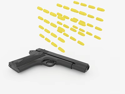 Children's toy toy pistol 3d model
