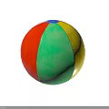 Vibrant Multicolored Play Ball With Red Green Yellow And Blue Sections