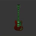 Glossy Red Electric Guitar Stylish Modern Household Musical Accessory