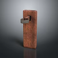 Wooden Block with Metal Hook for Modern Home Decor and Functional Use