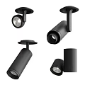 Modern Black Downlights And Spotlights With Sleek Design For Indoor Lighting