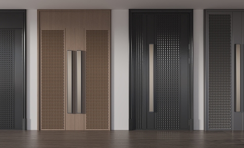 Double entrance door 3d model