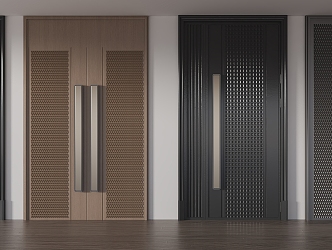 Double entrance door 3d model