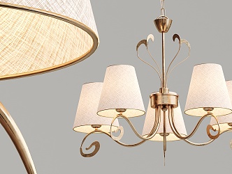 Jianou chandelier metal multi-head chandelier 3d model