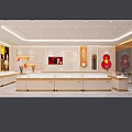 Elegant Laomiao Gold Jewelry Store With Golden Exterior And Glass Display Windows