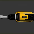 Yellow And Black Cordless Drill With Battery Operated Power Tool Design