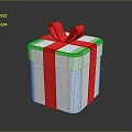 White Gift Box With Red Bow For Festive Gift Giving And Decor