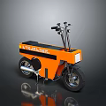 RETROBIKE Orange Motorcycle With Black Seat Modern Design And Classic Wheels