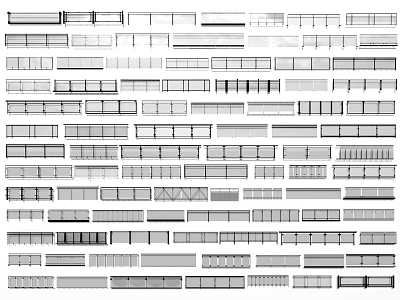 Different Types of Railings with Various Designs and Structures for Home Use 3d model