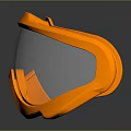 Orange Sport Goggles With Reflective Lenses And Stylish Design For Outdoor Activities