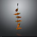 Fresh Carrots with Green Tops Vertically Strung on a Metal Rod for Vibrant Food