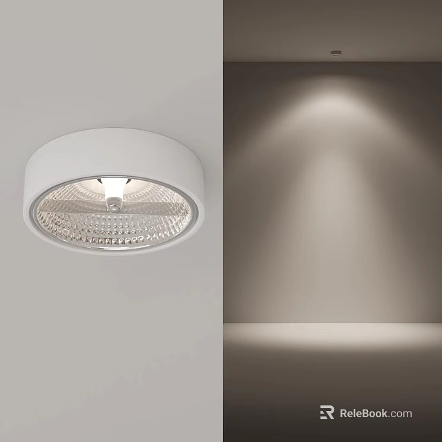 White Ceiling Downlight and Spotlight Modern Lighting with Wall Illumination Effect 3d model 