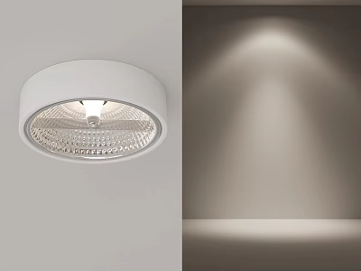 White Ceiling Downlight and Spotlight Modern Lighting with Wall Illumination Effect 3d model