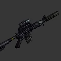 Modern Tactical Rifle Featuring Scope Magazine And Ergonomic Grip Design