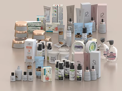 Assorted Perfumes And Cosmetics Product 3d model