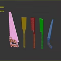 Kitchen Knife Set With Various Blade Types And Colorful Handles For Home Use
