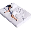 Comfortable Double Bed With White Bedding And Soft Sheets For Relaxing Sleep