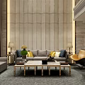 Stylish Modern Restaurant Interior With Wooden Wall Design Green Plants And Ambient Lighting