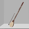 Handmade Traditional Chinese Pipa Musical Instrument With Wooden Bow And Carved Details