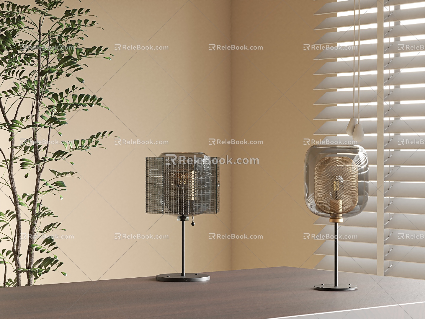 Table lamp combination model