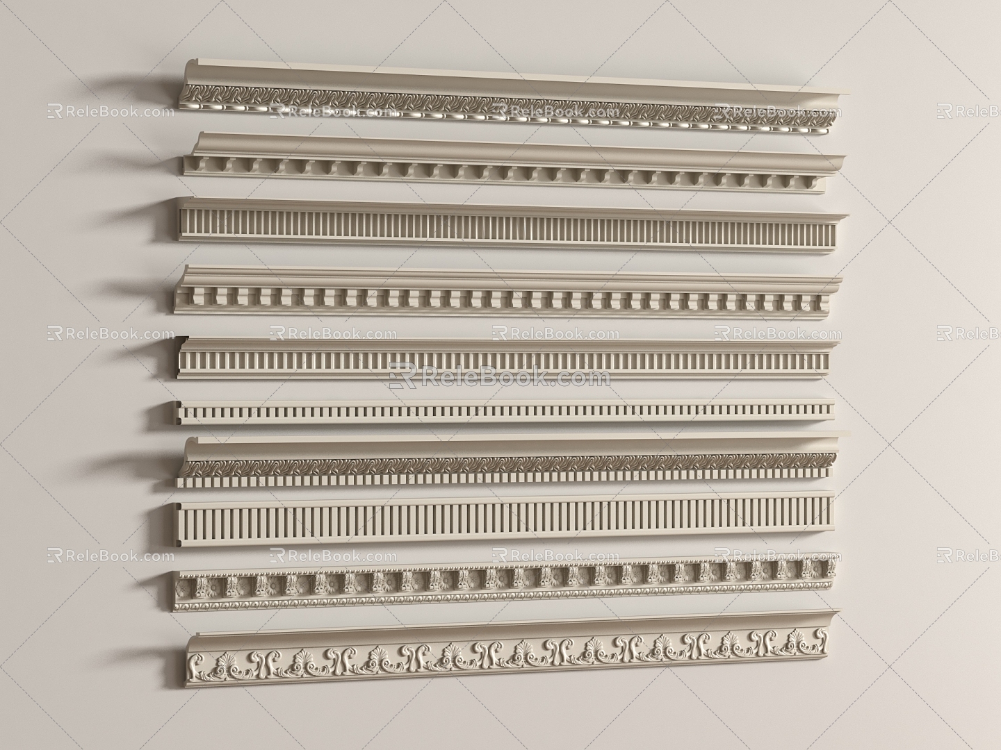 French plaster line 3d model