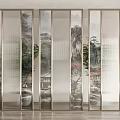 New Chinese Style Screen Partition Decorative Screen Partition 3d model