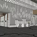 New Chinese Lobby Hotel Lobby Office Building Lobby Office Building Lobby Company Lobby Reception Desk Sales Office Lobby Negotiation Area 3d model