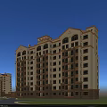 Modern Residential Building Exterior Design With Balconies Windows Green Lawn And Road