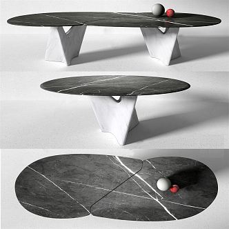 Modern dining table 3d model