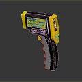 Handheld Non Contact Infrared Thermometer With Yellow Black Design And Digital