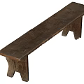 Vintage Wooden Bench With Carved Patterns And Sturdy Legs For Home Decor