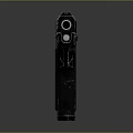 Modern Black Tactical Pistol With Sleek Metal Finish And Ergonomic Grip