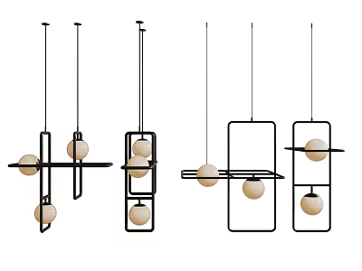 Modern Chandelier Art Chandelier Spherical Chandelier 3d model