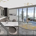 Elegant Luxury Beauty Hair Salon Interior With Comfortable Seats And Styling Stations