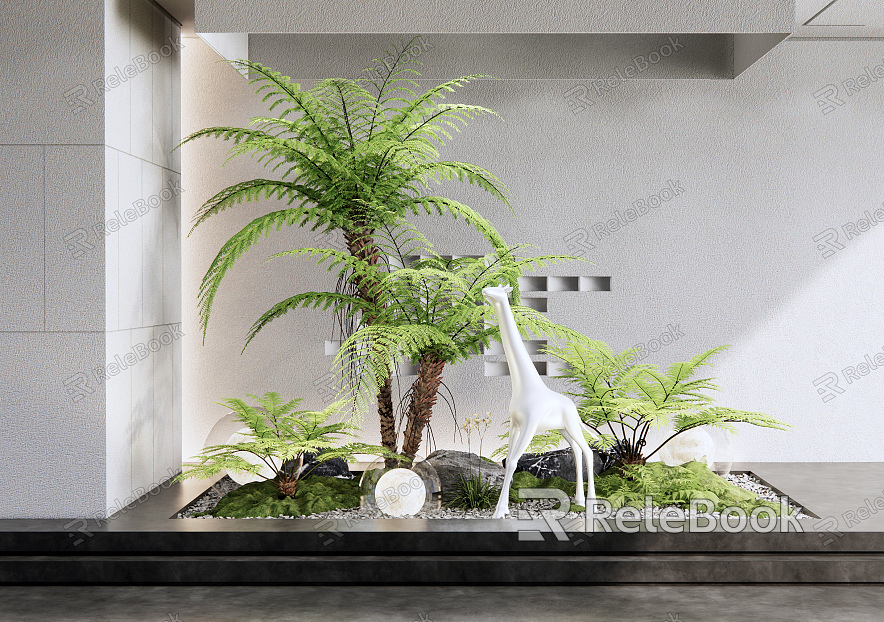 Modern landscape sketch plant landscape landscaping model