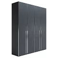 Modern Sleek Wardrobe Design With Multi Door And Metal Handles