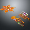 Children's Kitchen Play Set With Cartoon Characters And Mini Food Models