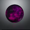 Glowing Purple Pink Starry Sphere Weapon With Cosmic Light Patterns