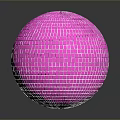 Purple Mirrored Sphere Decorative Furniture With Reflective Surface And Shiny Design