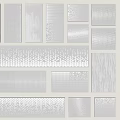 Feature Wall Design With Various Textured Metal Panels In Silver And Gray Tones