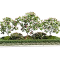 Modern shrub landscape tree pool 3d model