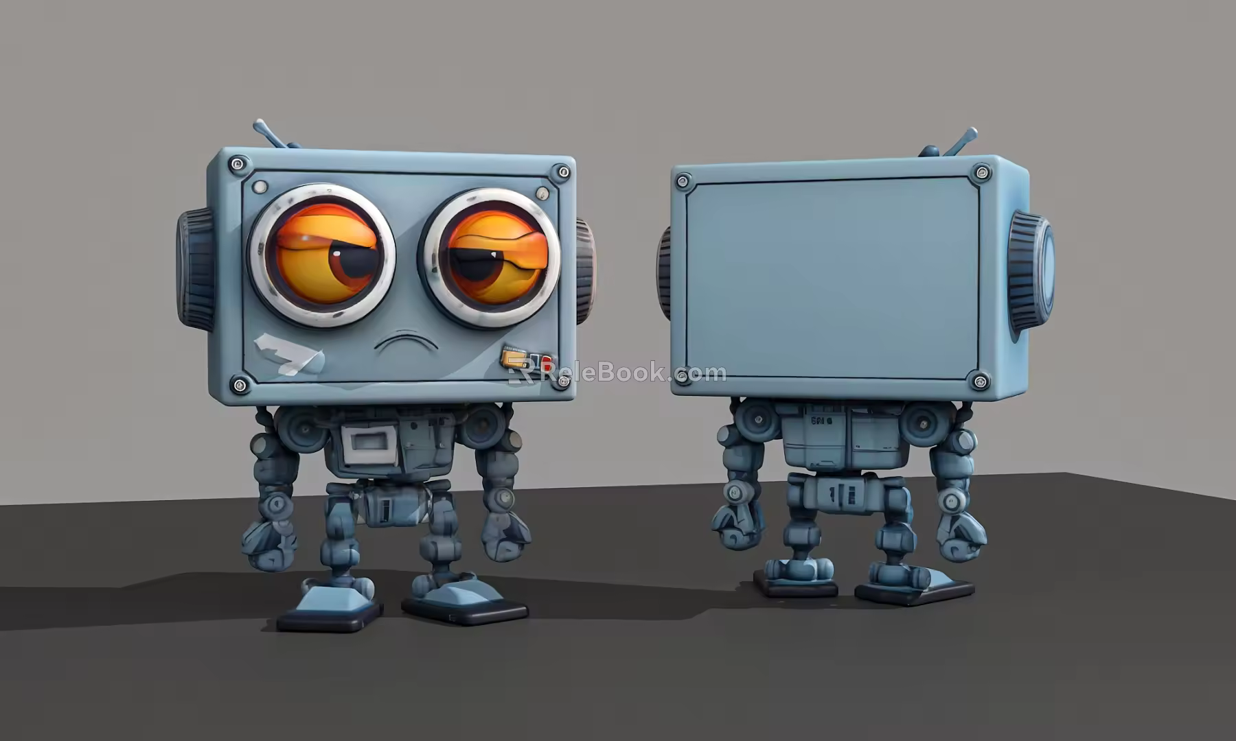 Robot Retro Robot Intelligent Robot Old Robot Small Robot Color Robot 3d model