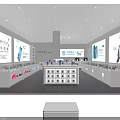 Digital Store With Huawei China Mobile 5G Display Counters Mobile Phones White Decor Bright Lighting