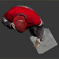 Worker European worker mechanic builder repairman miner digger figure 3d model