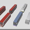 Various Colored Buses Including Double Decker And Coach Models On White Background