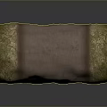 Game Movie Character With Mechanical Arms Supporting Rolled Body And Canister Base