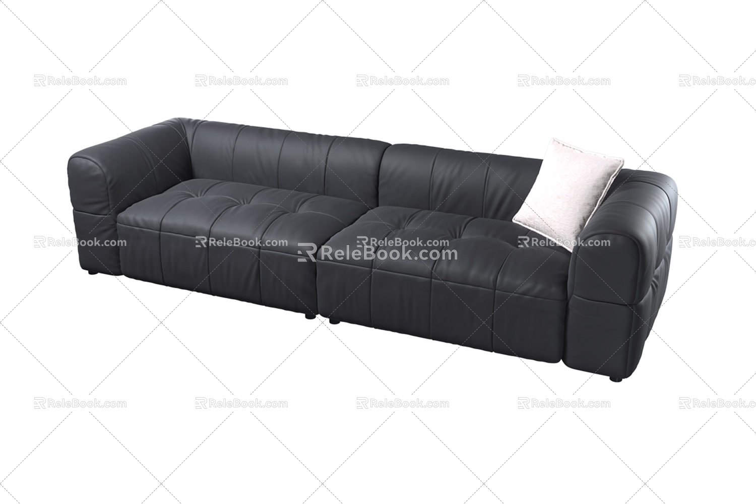 Double Sofa Combination Leather Sofa 3d model